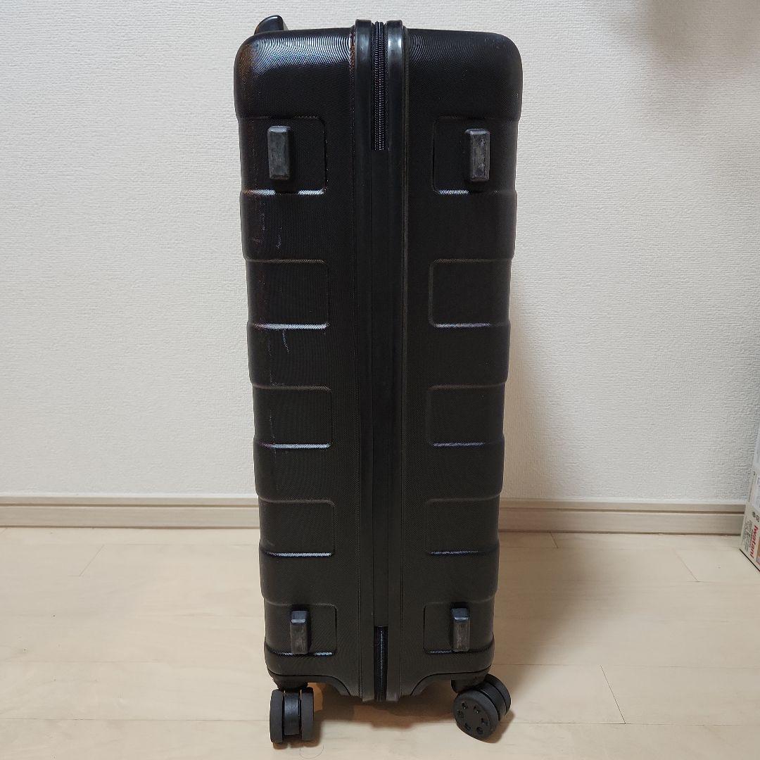 【美品】無印良品 バーを自由に調節できる　ハードキャリーケース（62L）黒