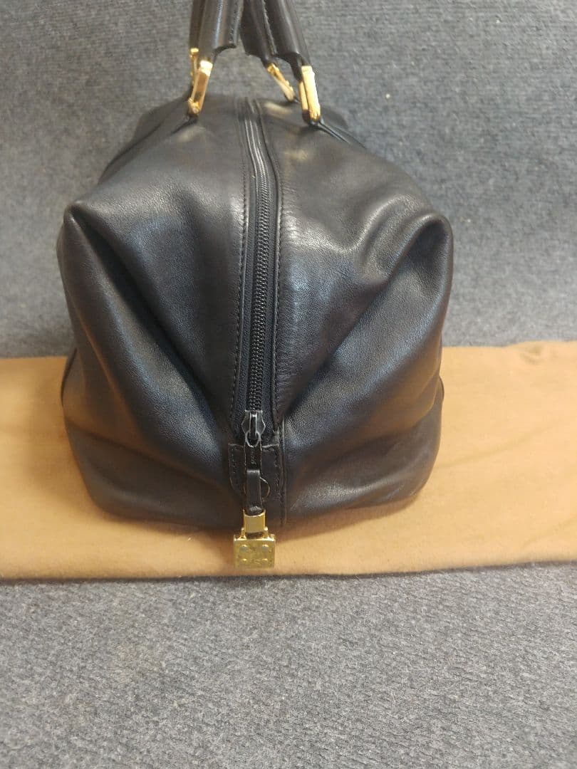 LOEWE アナグラム ロゴ レザー ボストンバッグ ハンドバッグ 969-8