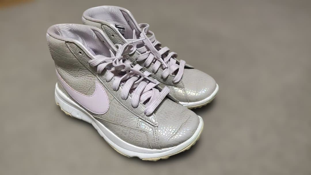 Nike ゴルフシューズ ハイカット グレー/ラベンダー レディース23.5cm