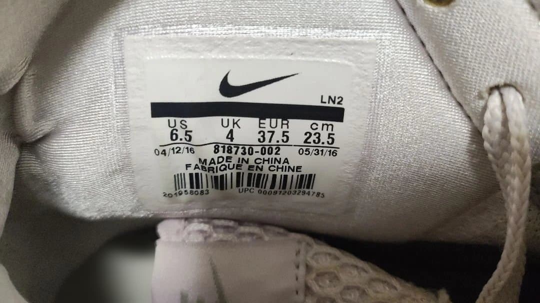 Nike ゴルフシューズ ハイカット グレー/ラベンダー レディース23.5cm