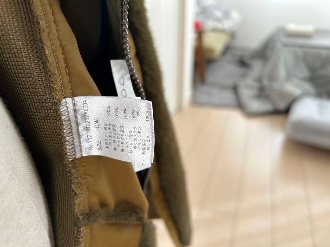 etsinta ファー切替ジャケット オリーブ