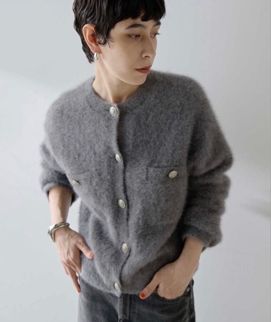 極美品✨　25AW whim gazette ファーボタンジャケット