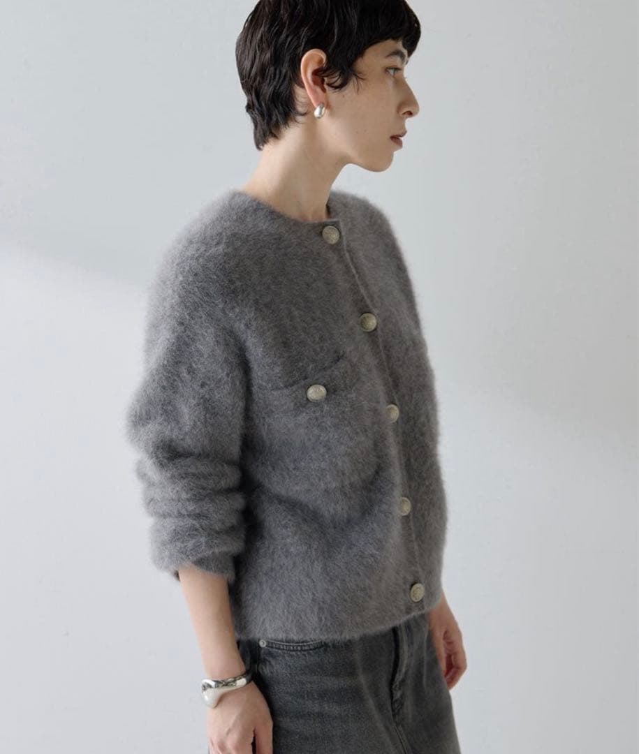極美品✨　25AW whim gazette ファーボタンジャケット