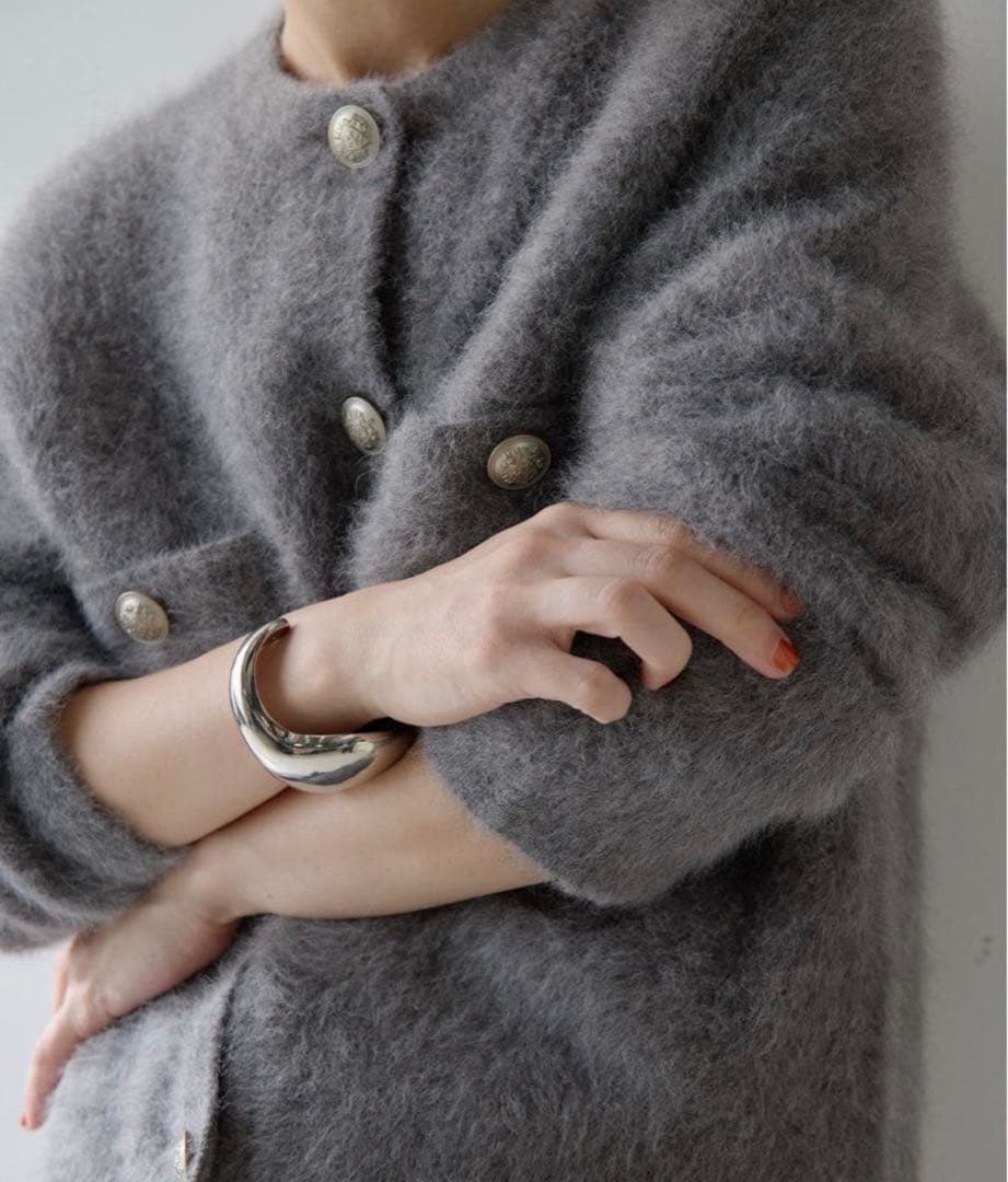 極美品✨　25AW whim gazette ファーボタンジャケット
