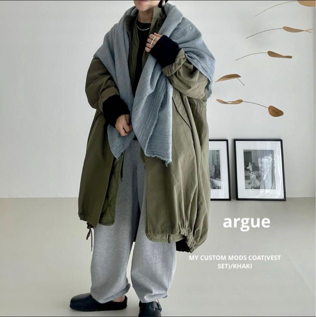 ジャケット・アウター argue MY CUSTOM MODS COAT(VEST SET)KHAKI