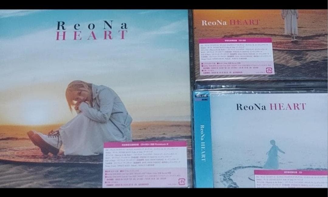 ReoNa HEART　3枚　全種類　ステッカー特典付　完全数量初回限定通常