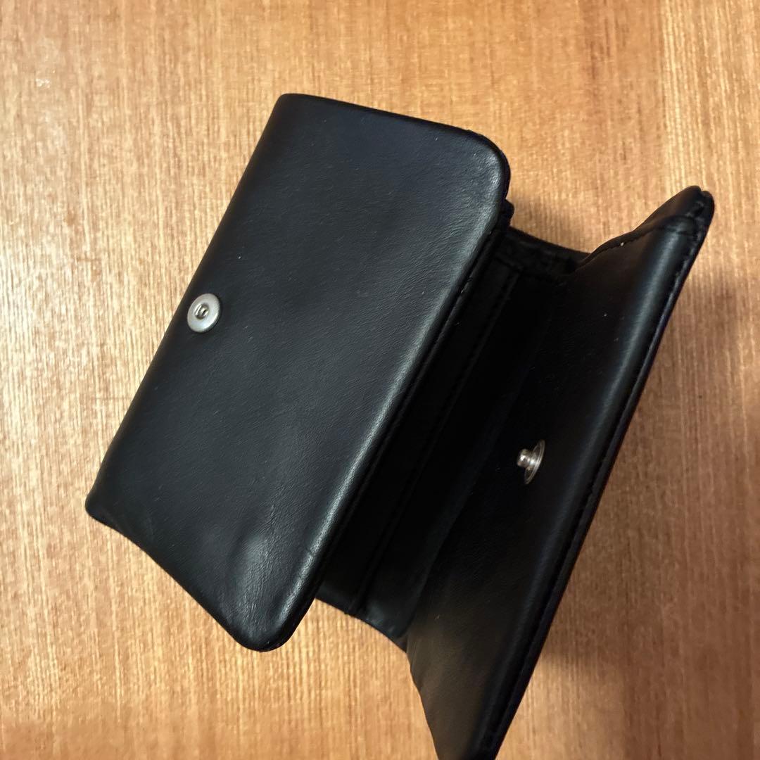 MHL. ブラックレザー 三つ折り財布
