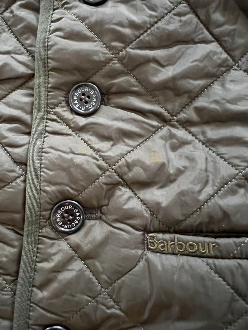 Barbour ダークオリーブ キルティングベスト