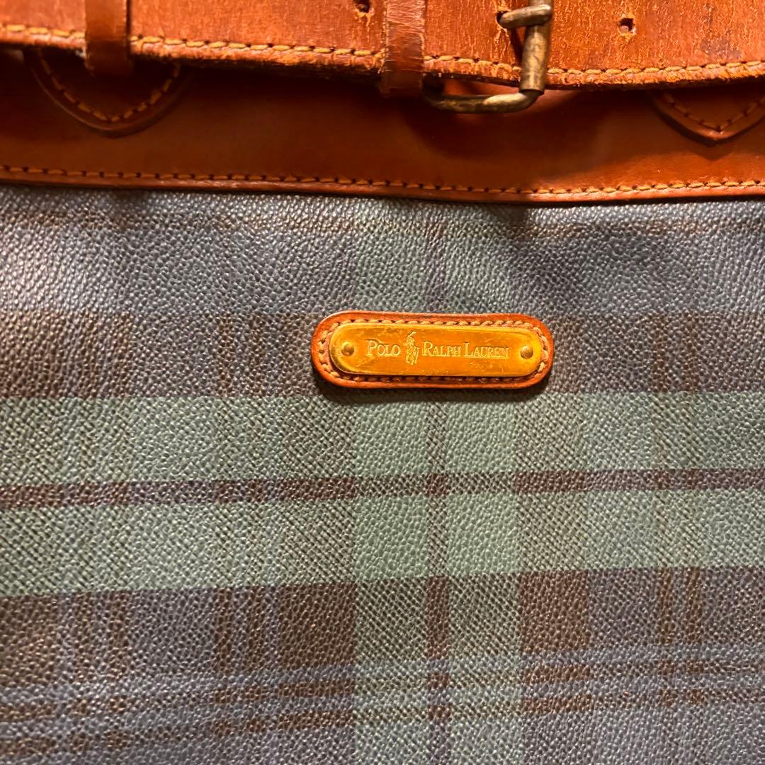 Polo Ralph Lauren チェック柄ボストンバッグ　大容量