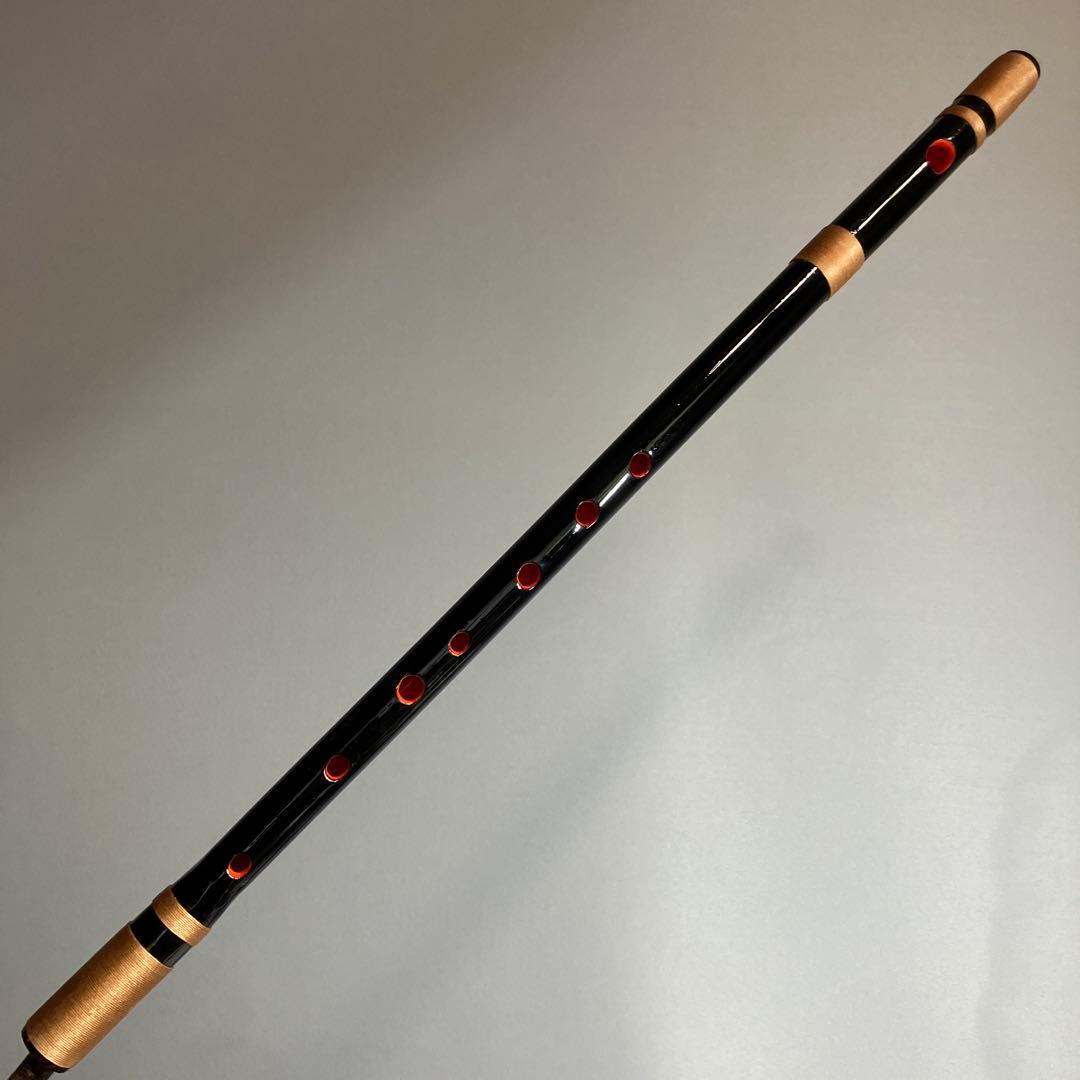 篠笛　三本調子 Ｇ管　MR3-57　黒塗　唄物　ドレミ調　天地糸巻 西洋音階
