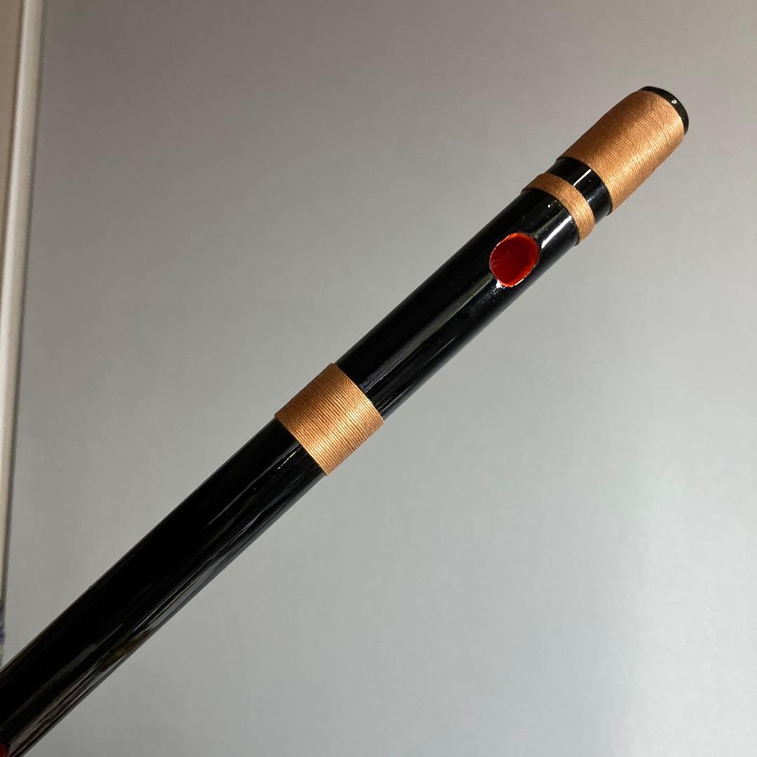 篠笛　三本調子 Ｇ管　MR3-57　黒塗　唄物　ドレミ調　天地糸巻 西洋音階