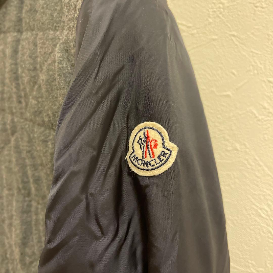【なか】Moncler キルティングナイロンジャケット グレー/ネイビー