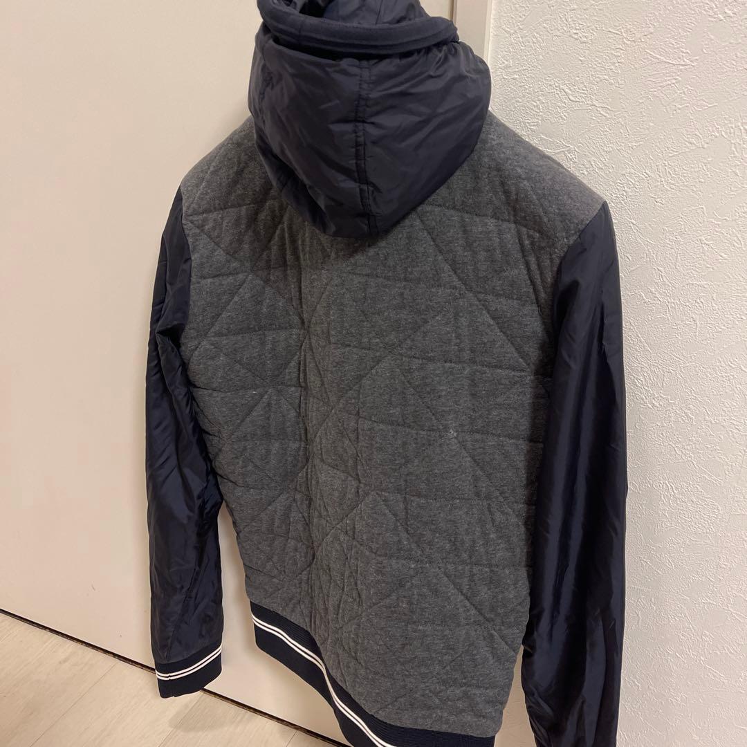 【なか】Moncler キルティングナイロンジャケット グレー/ネイビー