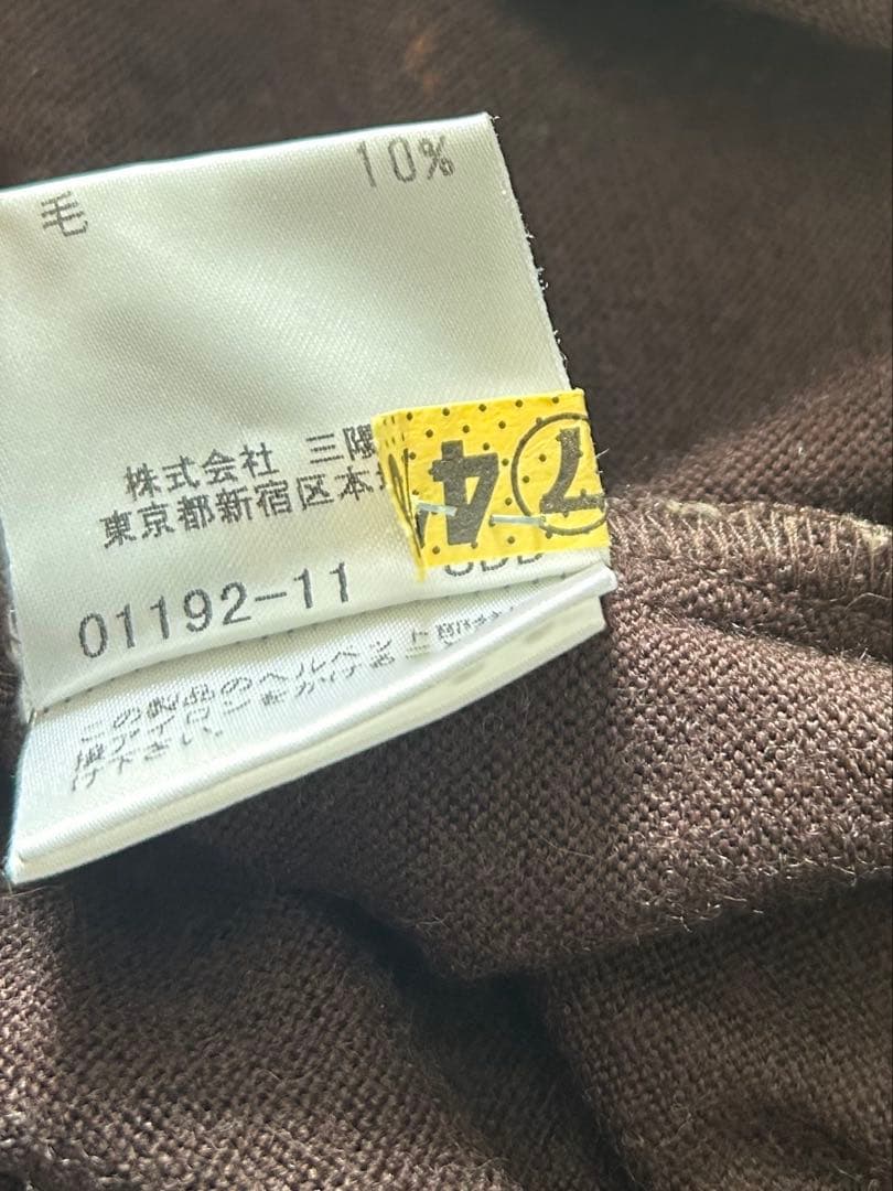 バーバリーブルーレーベル チェックワンピース 膝丈 ブラウン 七分袖 リボン