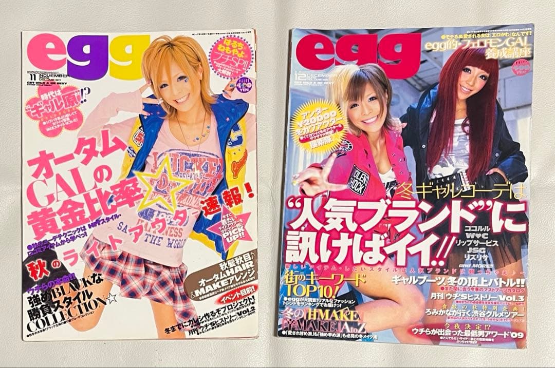 裁断済 egg エッグ 2009年 ギャル コギャル ガングロ ファッション