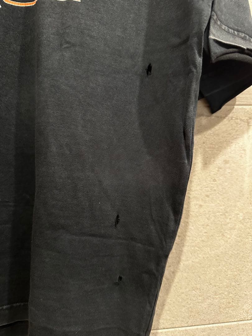 BALENCIAGA ブラック Tシャツ ダメージ加工