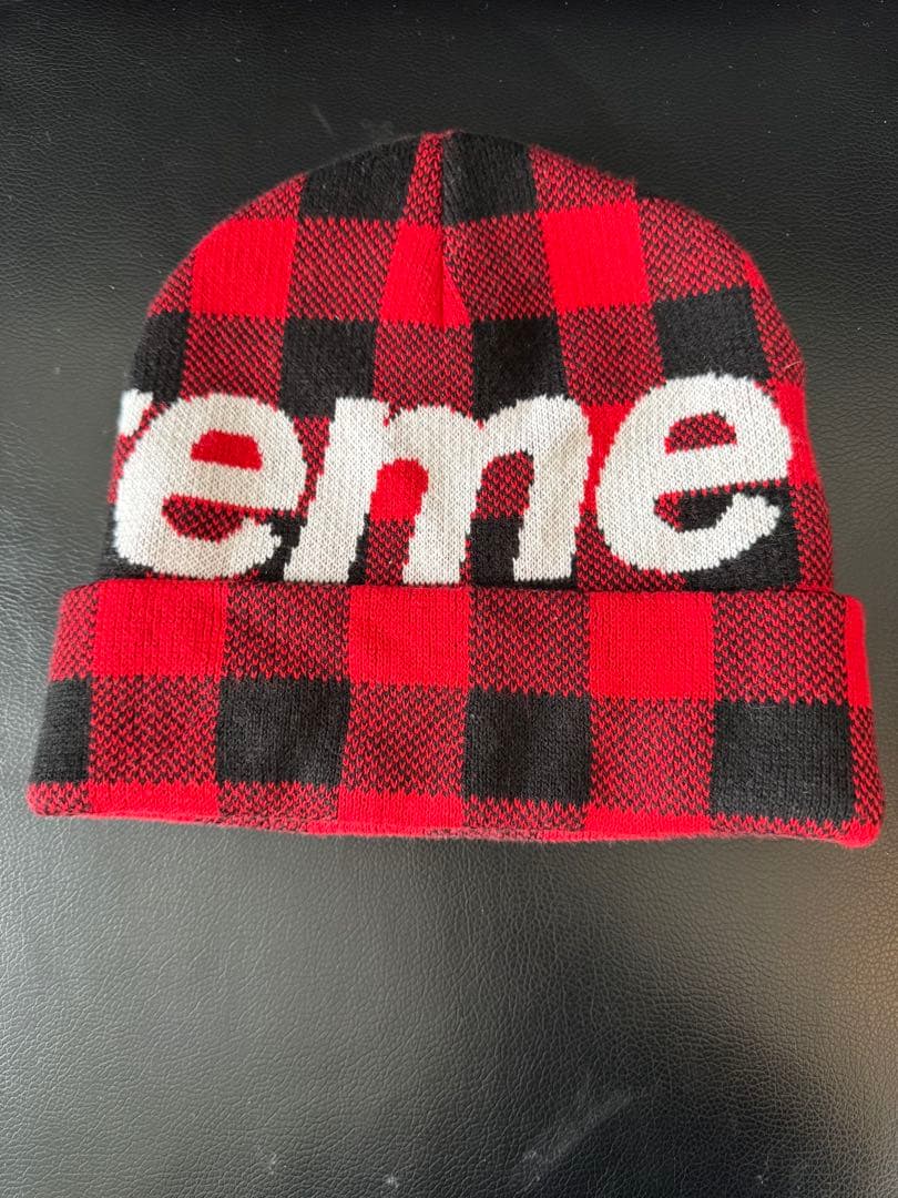 Supreme チェック柄 ニット帽　ビーニー