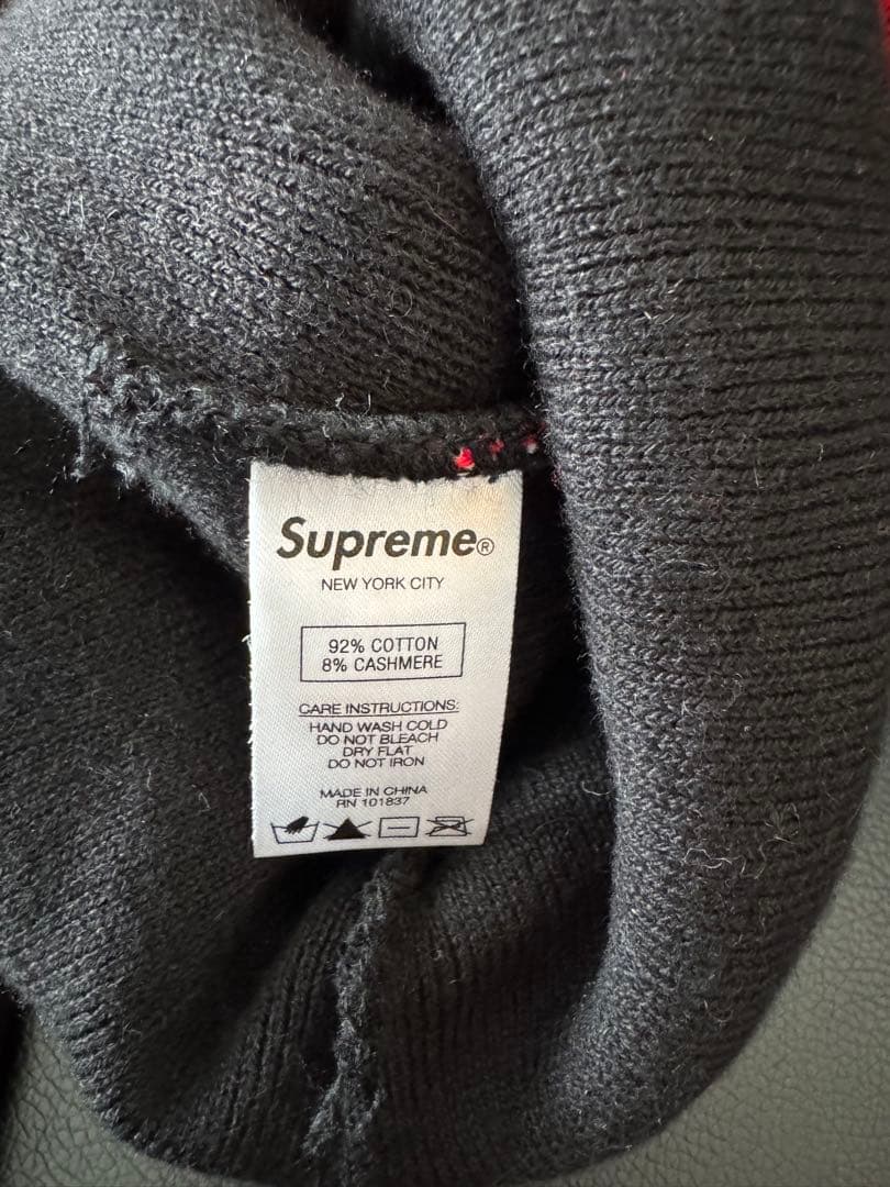 Supreme チェック柄 ニット帽　ビーニー