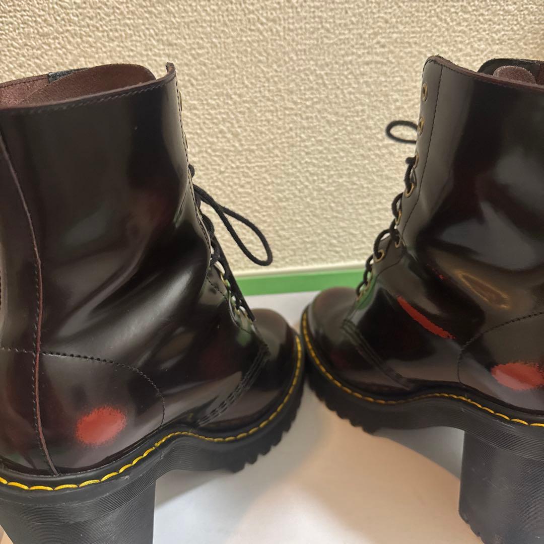 Dr. Martens ダークブラウン 厚底ヒールブーツ
