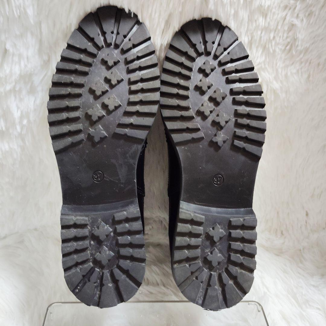 ENESS サイドゴアブーツ 37/23.5㎝ 黒厚底 トラックソール 美品