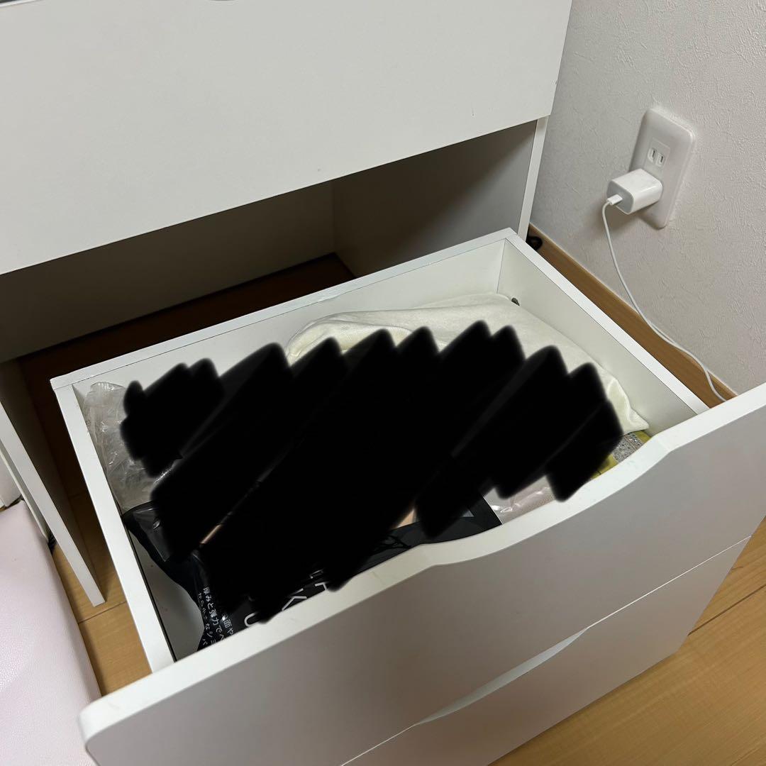 マ*ダ様 ドレッサー　LED ライト・スツール付き 収納　【組み立て済】　即購入