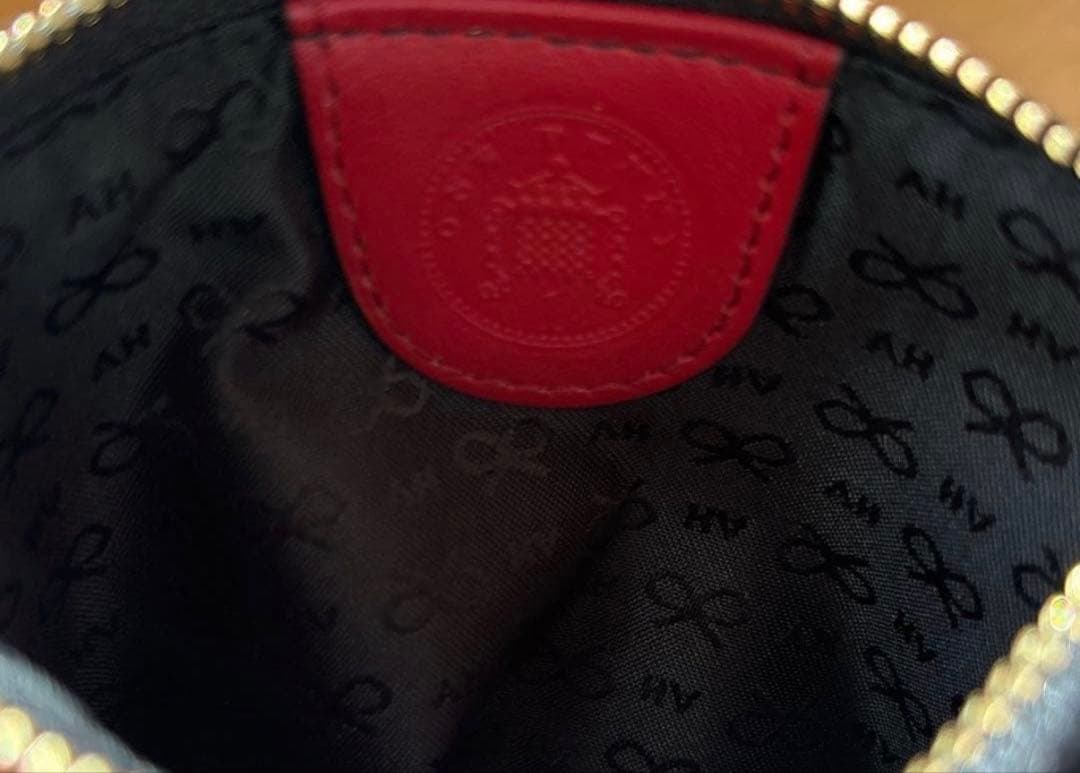 H*e様 ANYA HINDMARCH アニヤハインドマーチ 二つ折り財布 ブラ