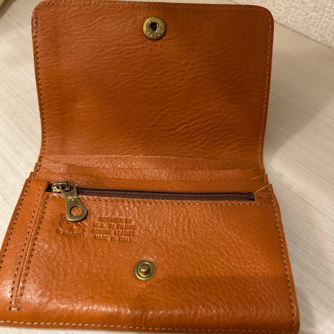 最終値下げ。IL BISONTE ブラウン 二つ折り財布