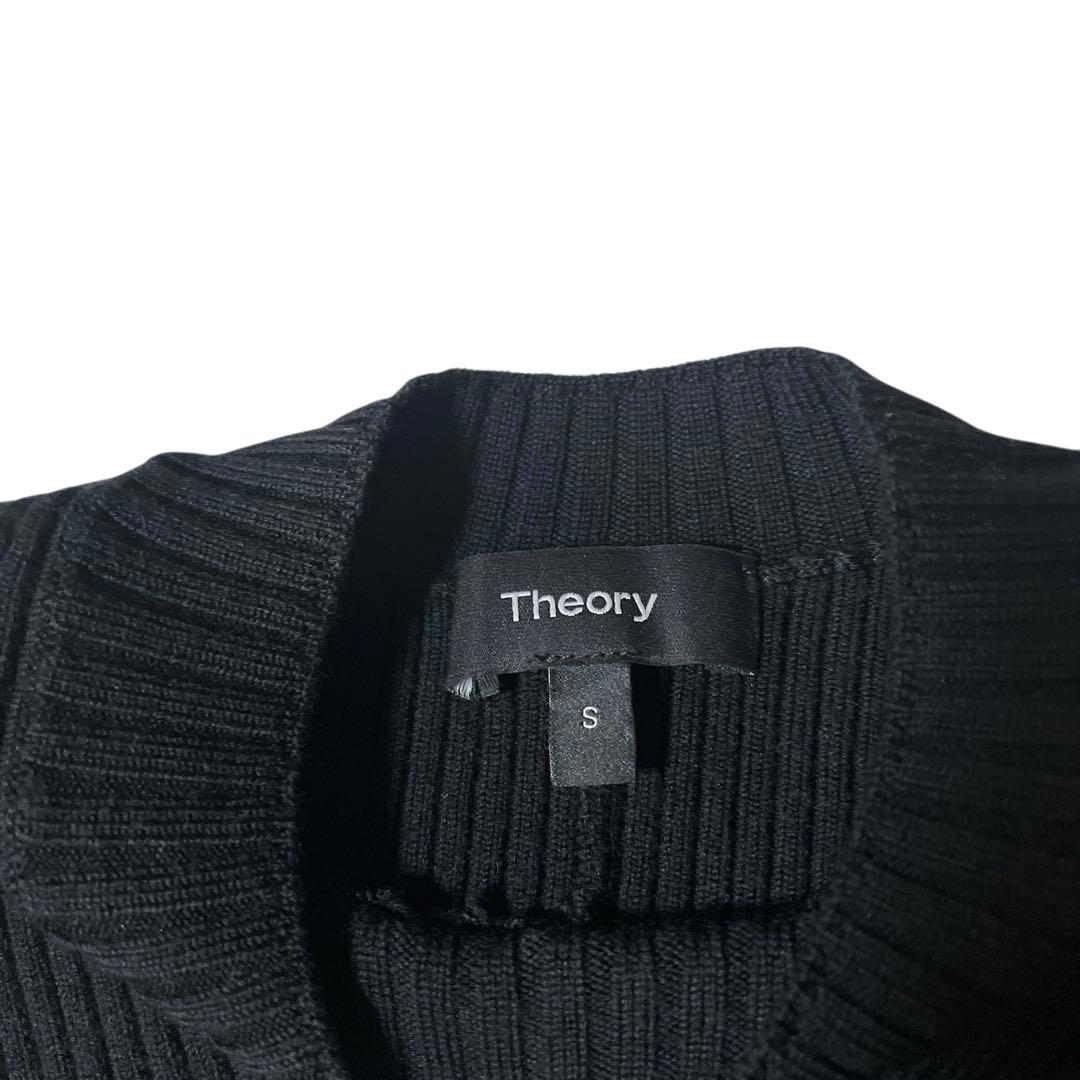試着のみ・未使用級⭐️Theory セオリー リブニットワンピース S ブラック