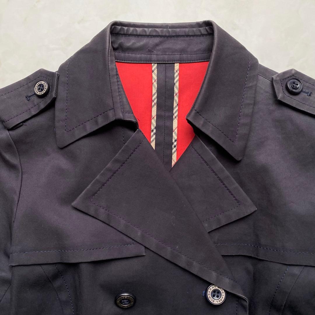 BURBERRY BLUE バーバリー ノバチェックショートトレンチ M