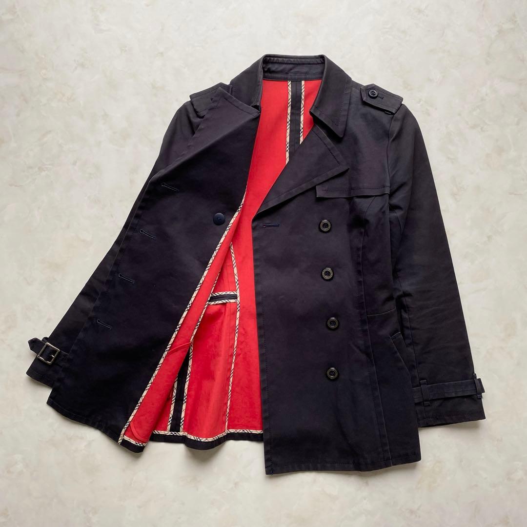 BURBERRY BLUE バーバリー ノバチェックショートトレンチ M