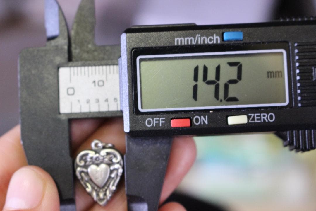 30s　スウィートハートジュエリー　シルバー　ギフトに　ILOVEU　勿忘草