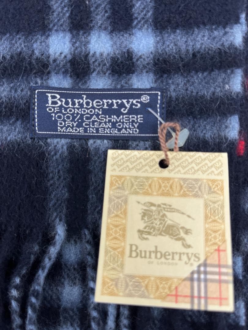 M016　Burberrys ノバチェック　英国製　カシミヤ100％　マフラー