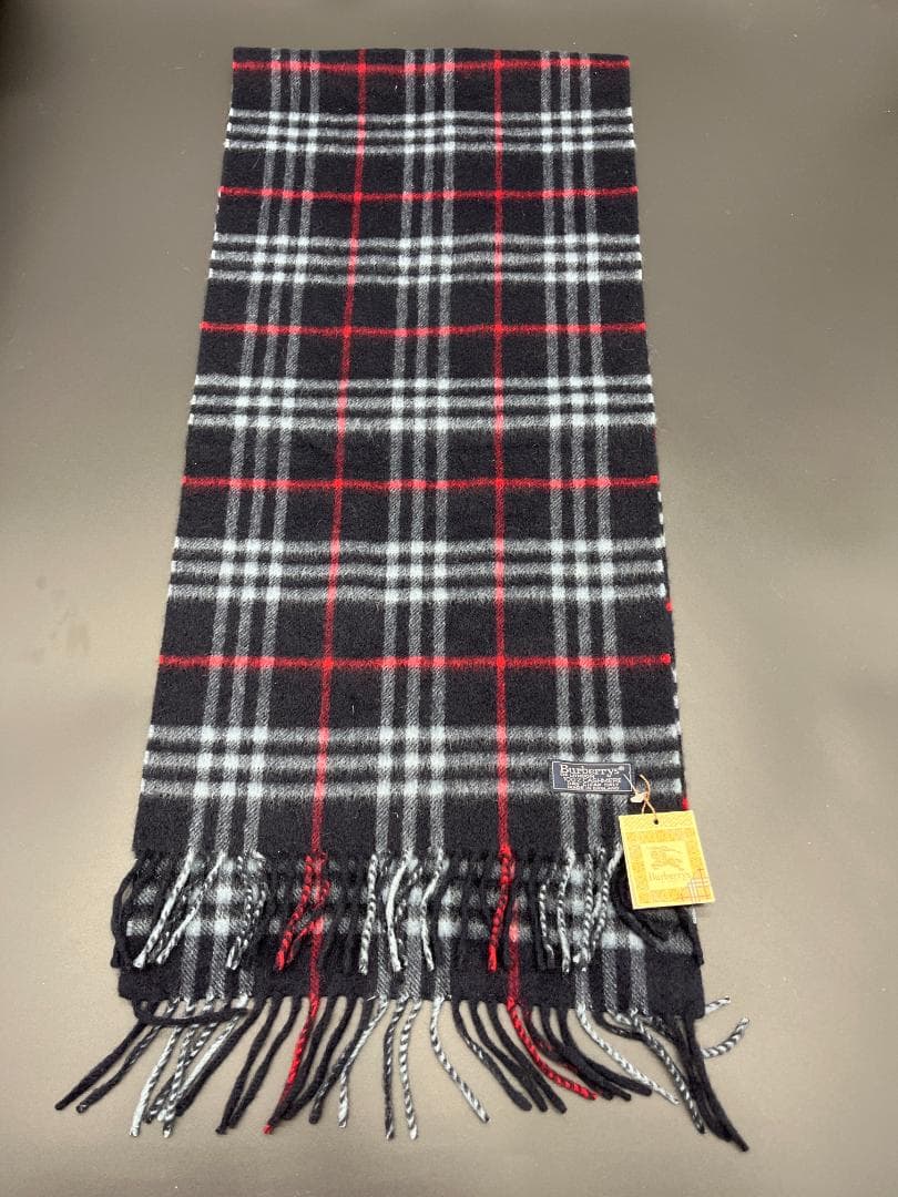 M016　Burberrys ノバチェック　英国製　カシミヤ100％　マフラー