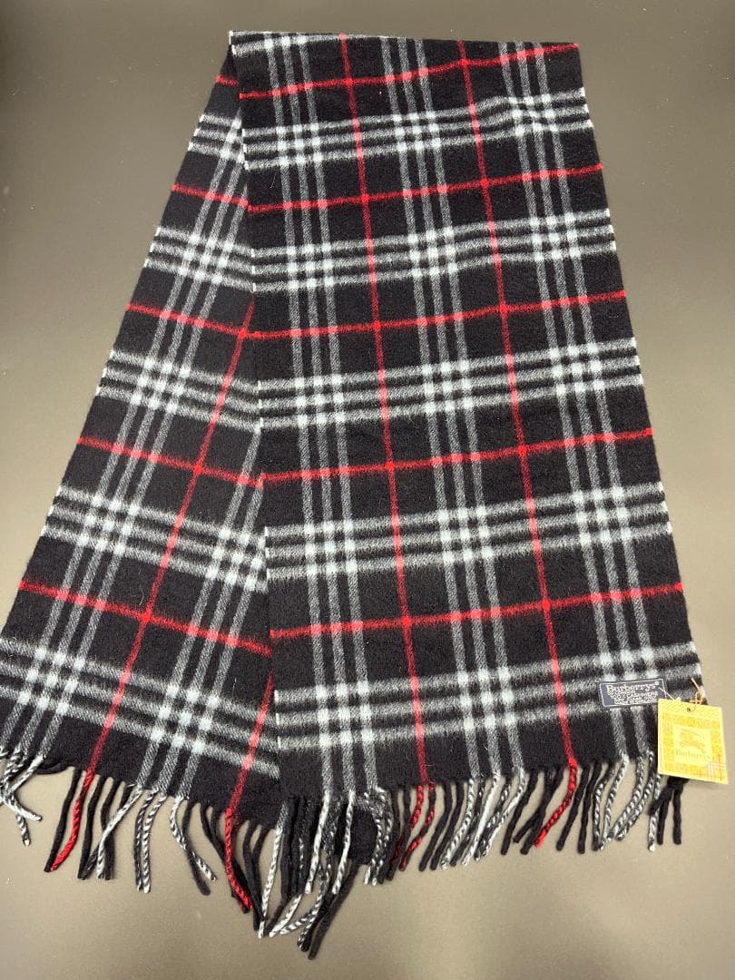 M016　Burberrys ノバチェック　英国製　カシミヤ100％　マフラー