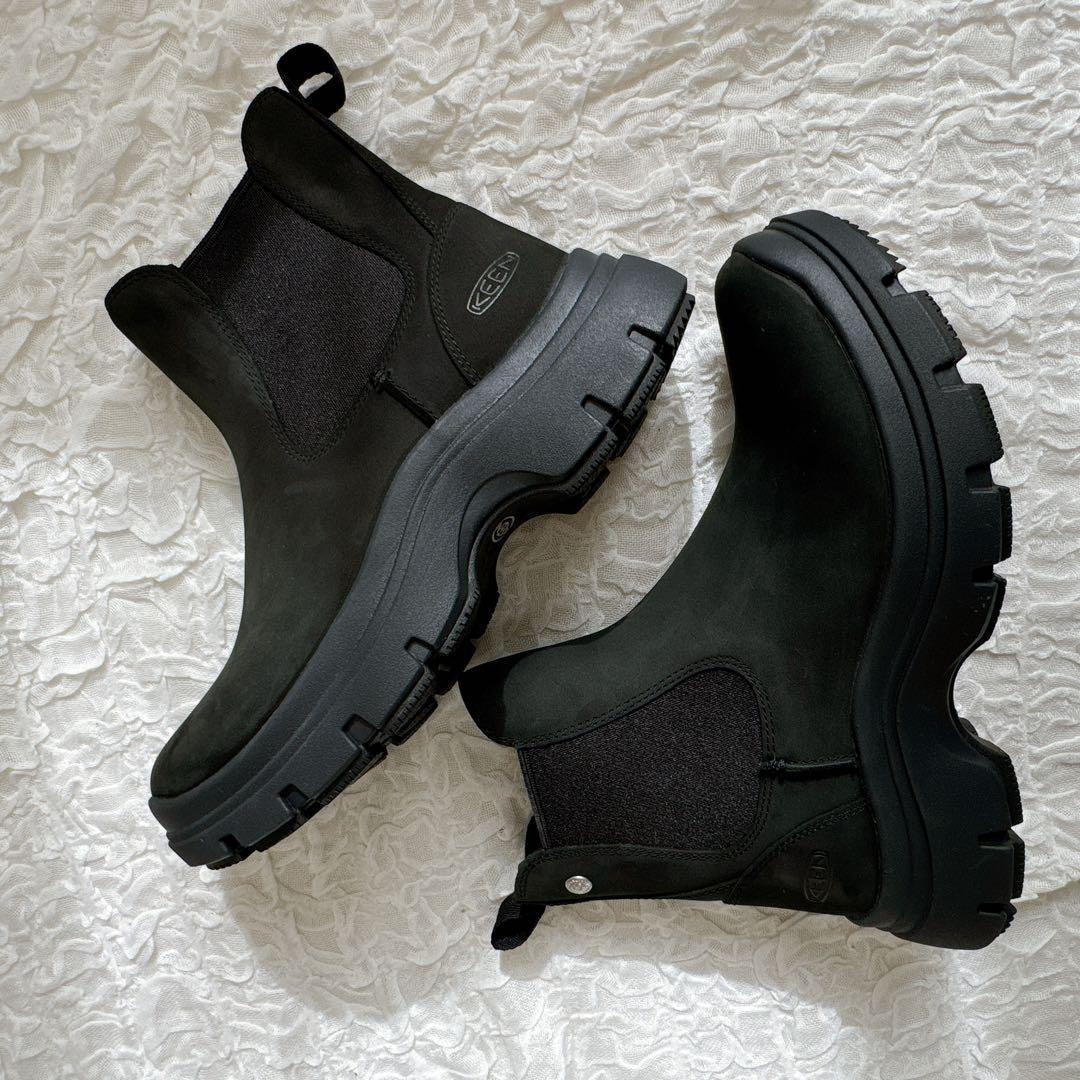 【美品】KEEN キーン 防水 チェルシーブーツ サイドゴア アウトドア 通勤