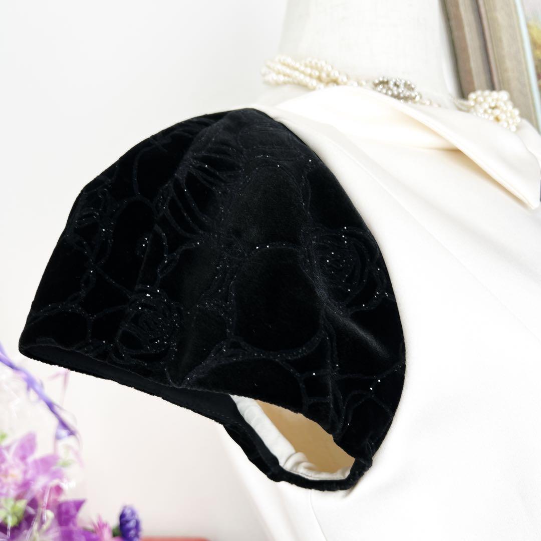 美品　CHANELシャネル　花柄　バイカラー ベロア ラメ　ワンピース　ドレス