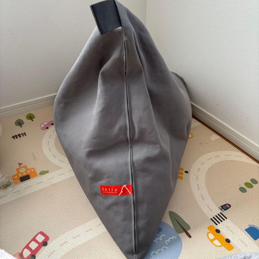 tetra 8号帆布 ビーズクッション レギュラーサイズ　グレー