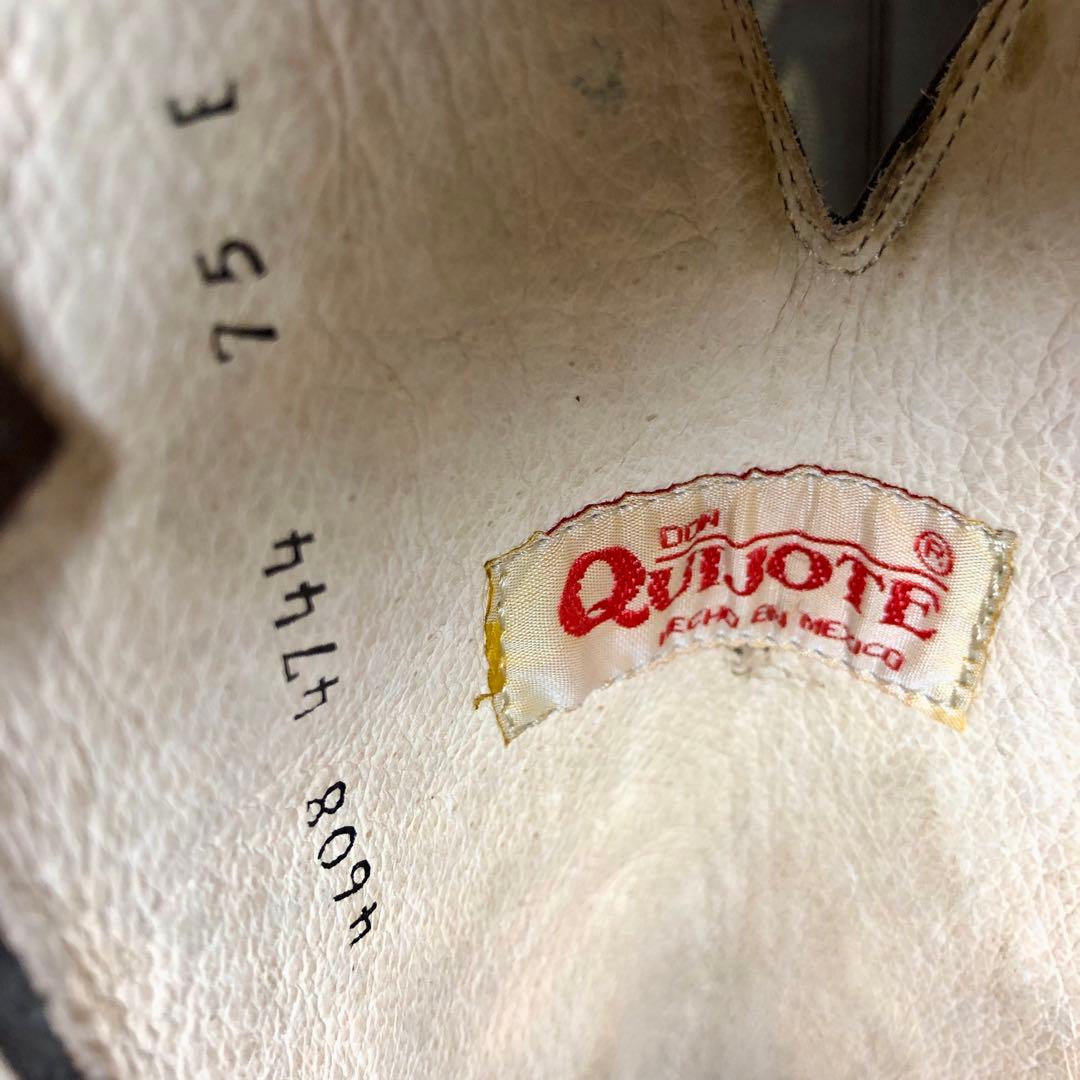 ✨未使用✨DONQUIJOTE ウエスタンブーツ　ダークブラウン　レザー7.5E