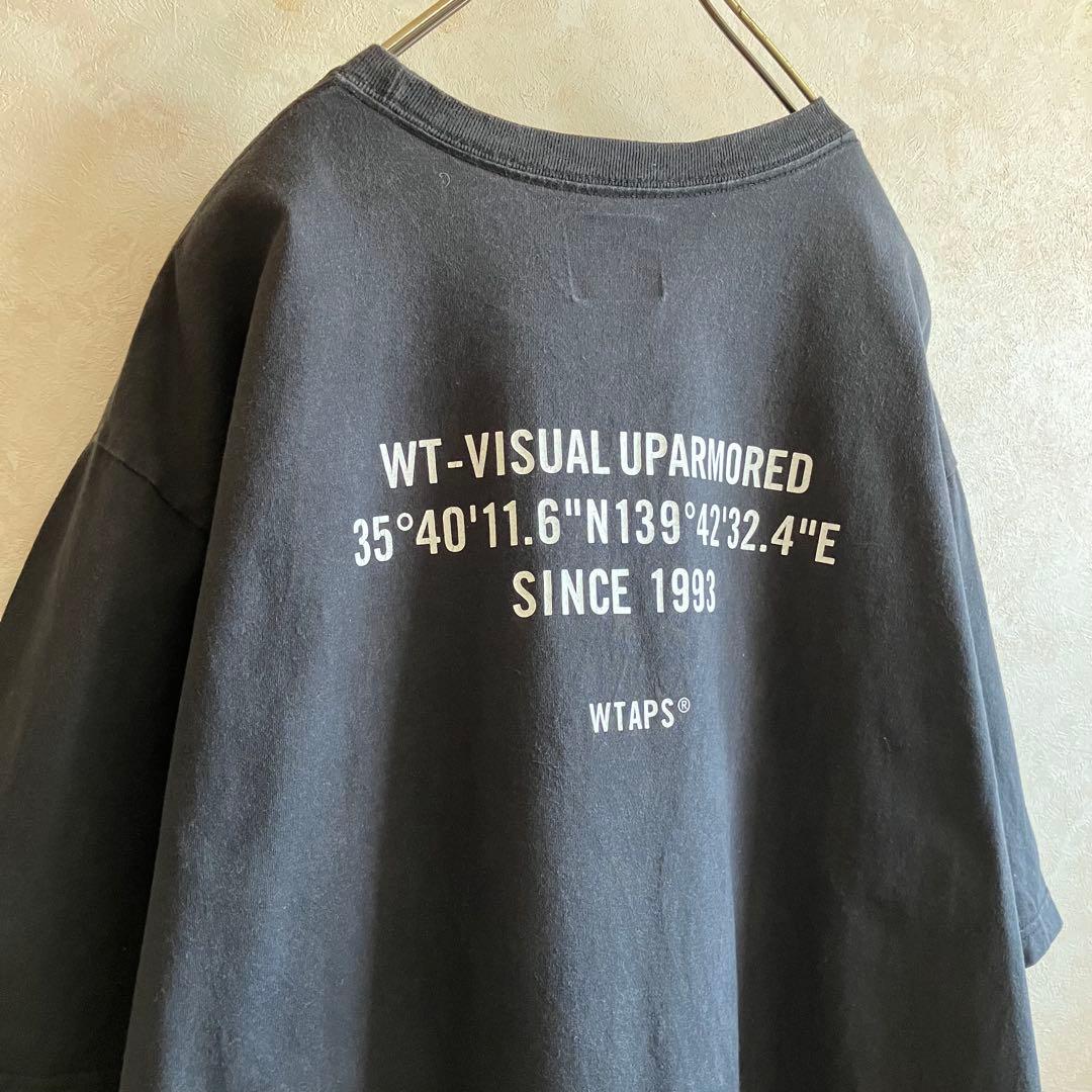 古着 日本製 wtaps ダブルタップス 両面ロゴtシャツ 黒 XL