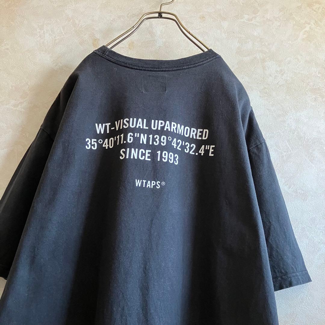 古着 日本製 wtaps ダブルタップス 両面ロゴtシャツ 黒 XL