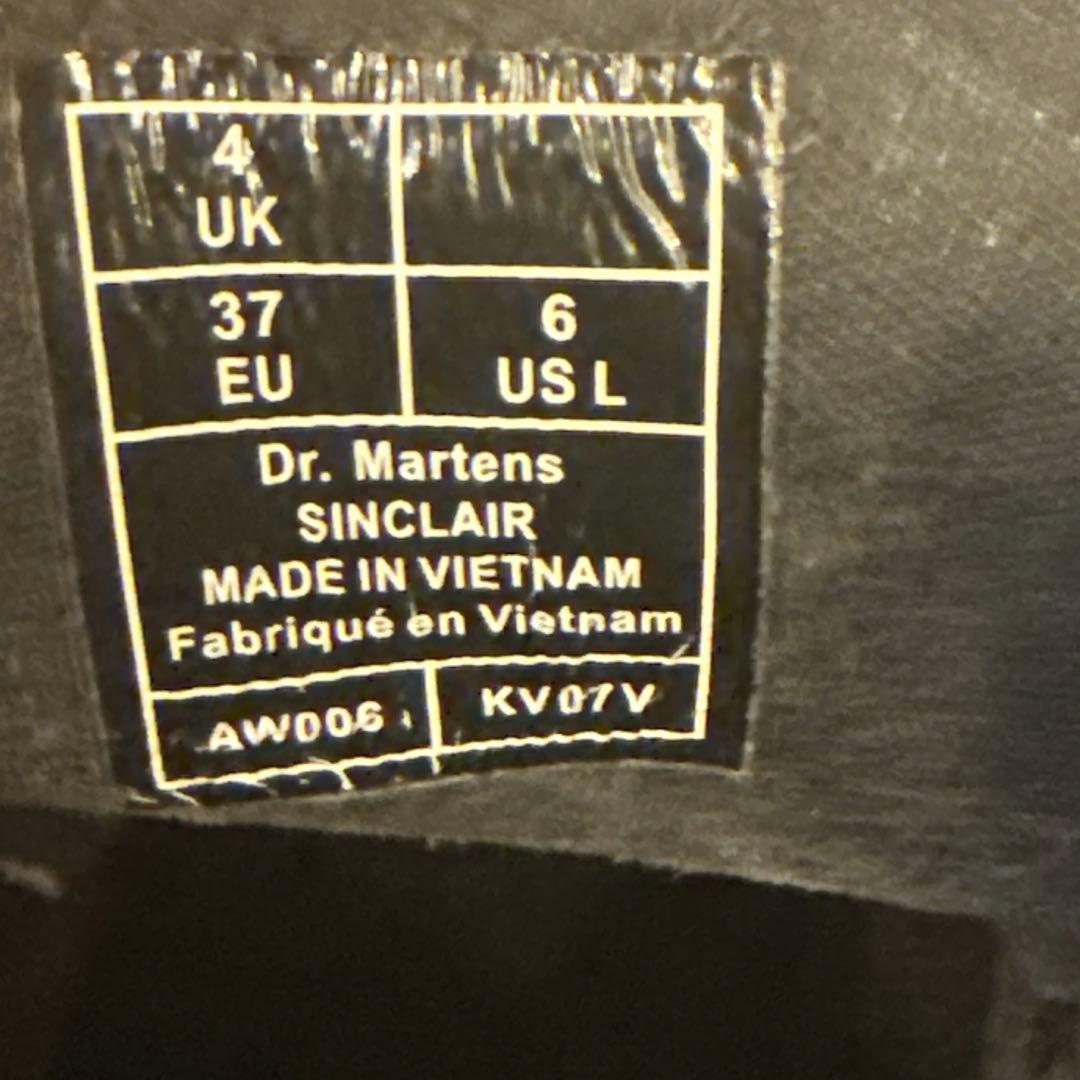 ドクターマーチン シンクレア ブーツ フロントジップ 8ホール 厚底 UK 4
