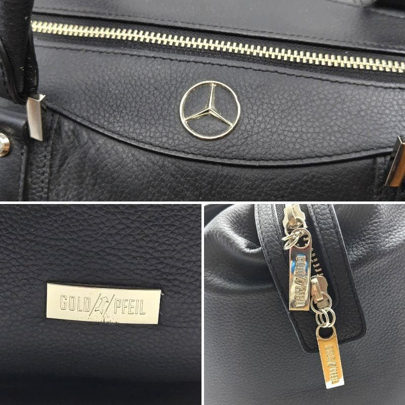 美品 メルセデスベンツ×GOLD PFEIL ボストンバッグ レザー 大容量