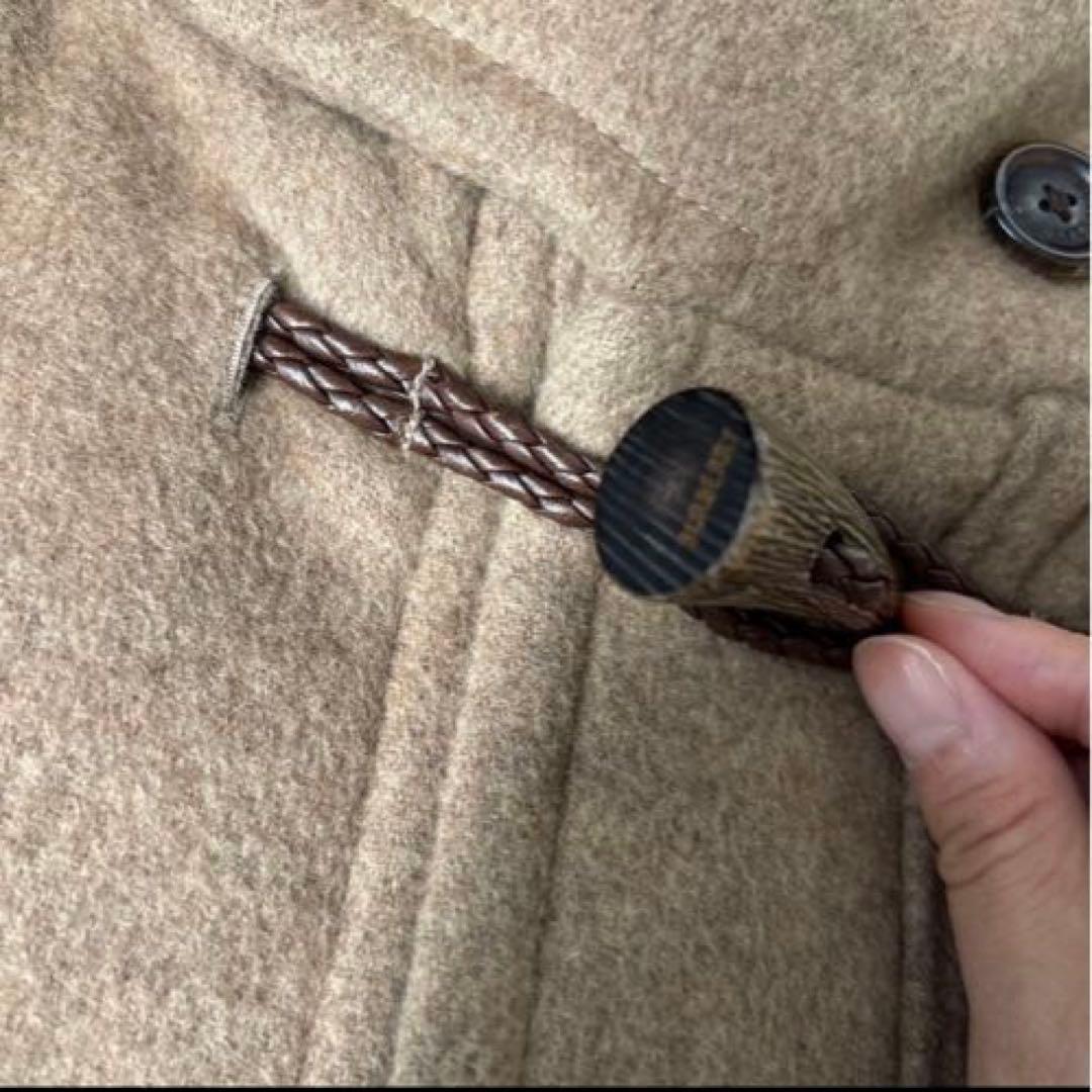 【希少✨】バーバリーロンドン　ダッフルコート　カシミヤ　牛革　レザー　チェック