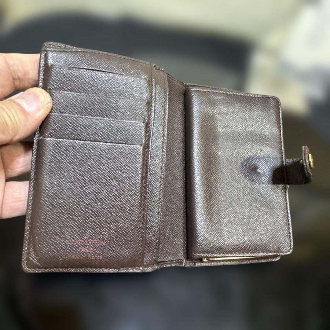 11☆在庫SALE/優良品♪ダミエ がま口 財布