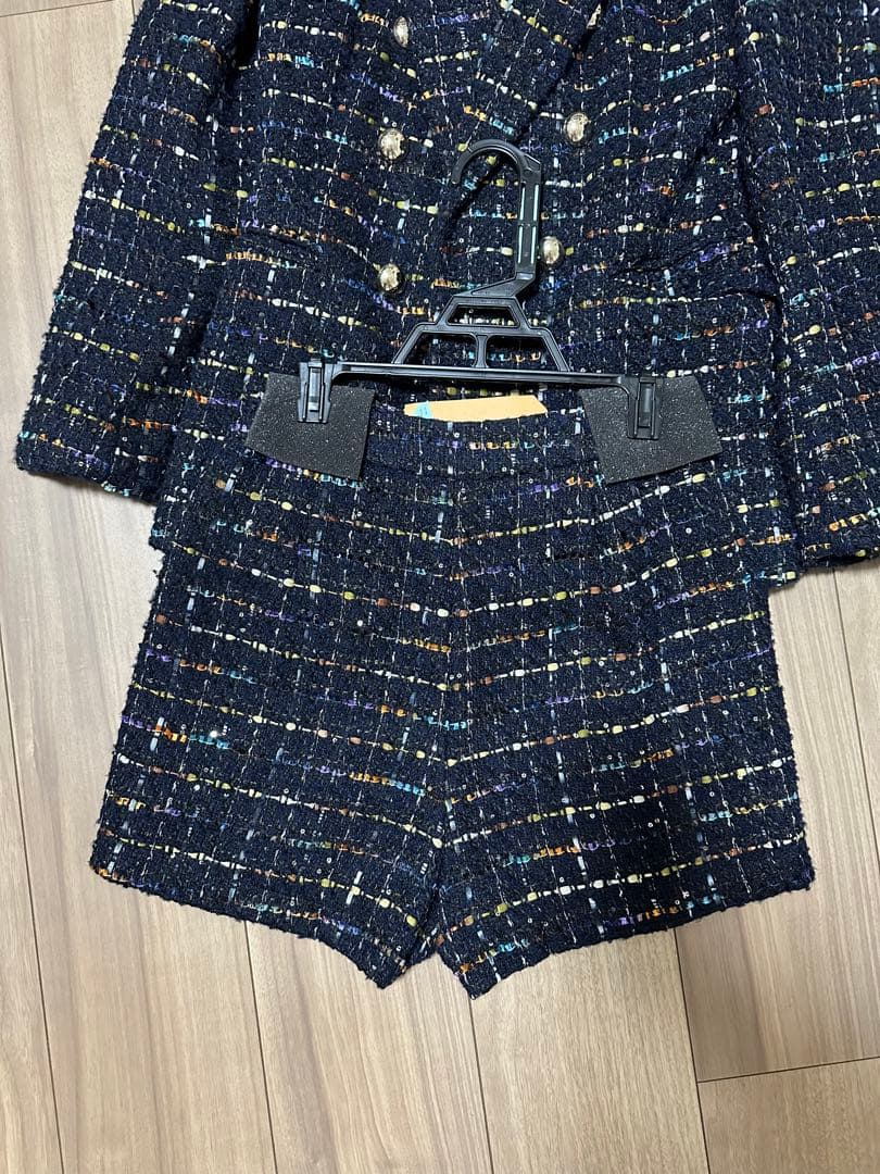 ZARA キラキラ ツイードセットアップ