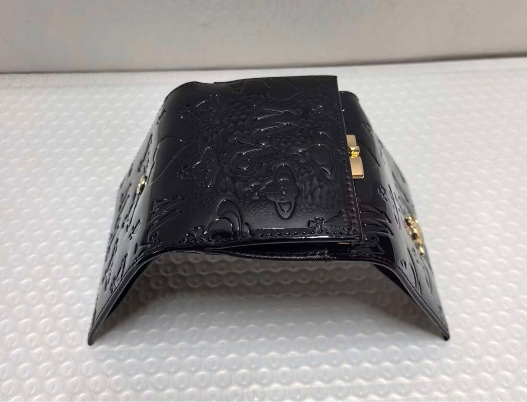 ヴィヴィアン 三つ折り財布 ブラック·336951