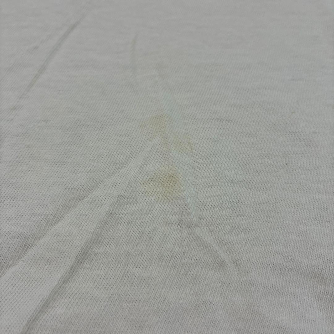 70'S USA製 Hanes Zippy 染み込みプリントT 白 sizeL