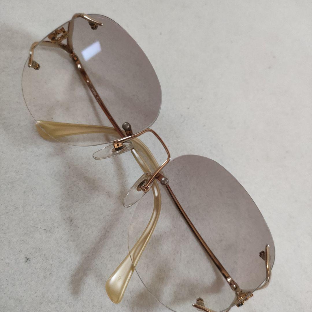 510 超美品　HOYA　ホーヤ　サングラス　度無し　サファイア×ダイヤ