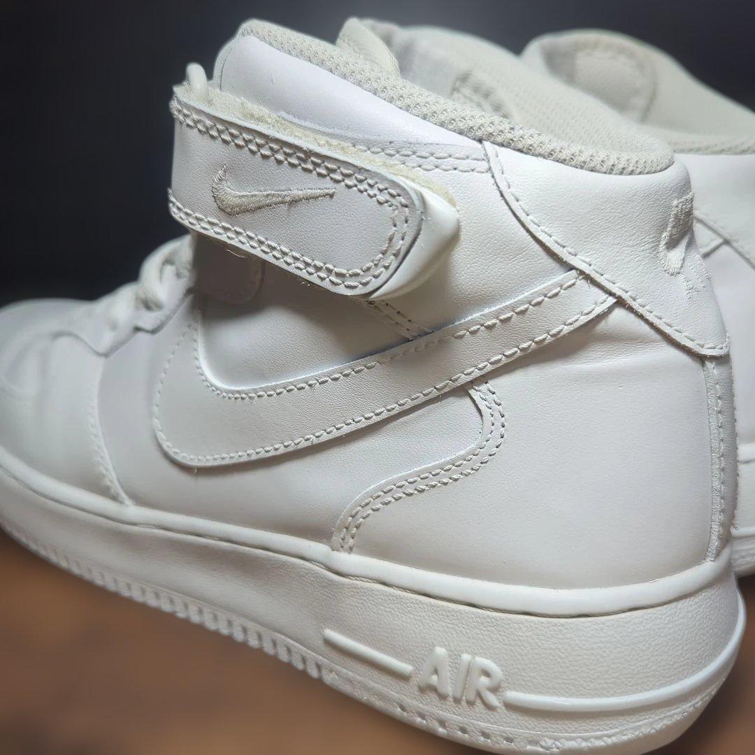 【27.5cm中古】ナイキ エアフォース1 ミッド ホワイト