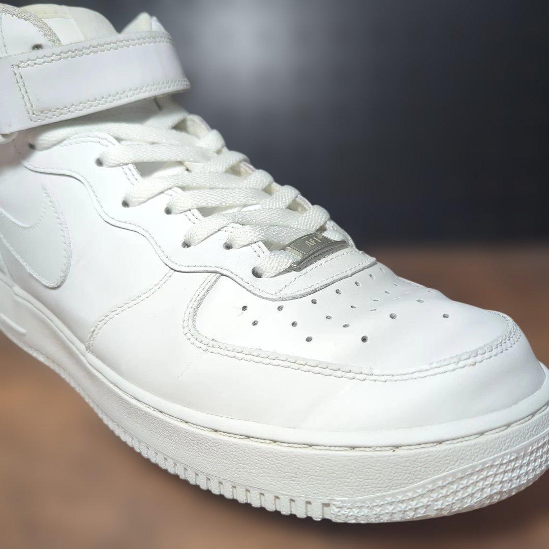 【27.5cm中古】ナイキ エアフォース1 ミッド ホワイト